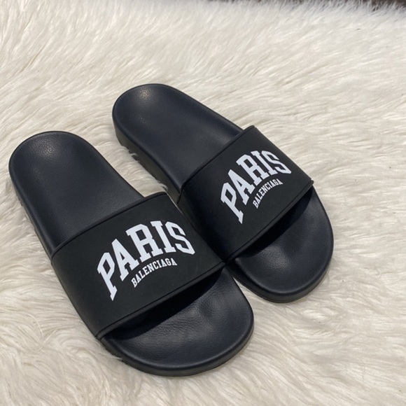 New Balenciaga Paris logo‎ pool slides size 38EU - Picture 9 of 10